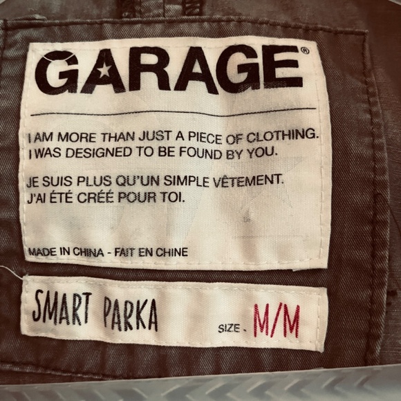 Garage Military Smart Parka Grey Green Utility Jacket Hooded Pockets M - Picture 5 of 14